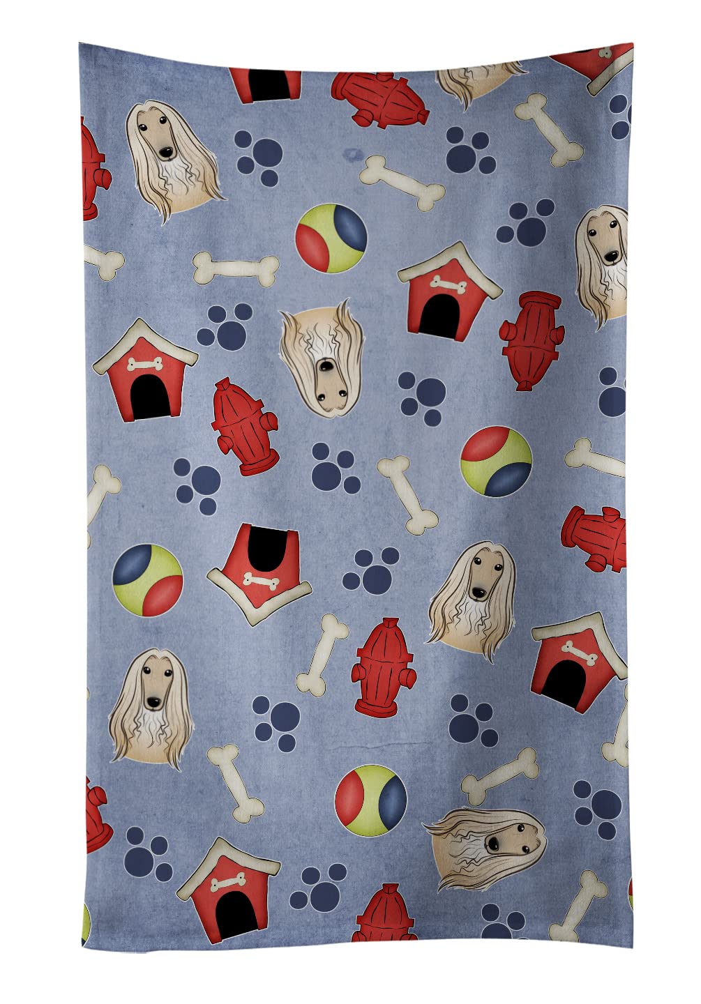 Caroline's Treasures BB4023KTWL Dog House Collection Afghan Hound Kitchen Towel, Fabric, Multicolor
