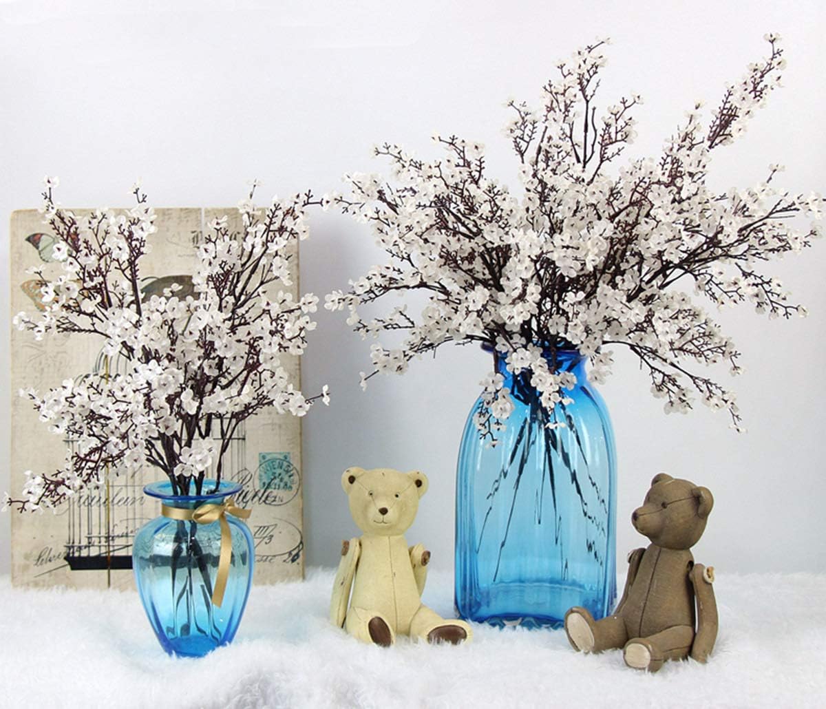 JAKY-Global Babys Breath Gypsophila Artificial Flowers 6 Bundle European Fake Silk Plants Decor Wedding Party Decoration Bouquets Real Touch DIY Home Garden(White) - Image 3