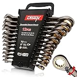 DISEN 12-Piece Reversible Ratcheting Wrench