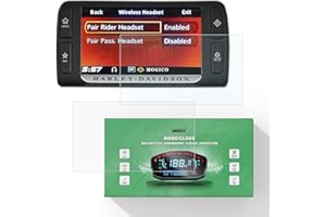 Mogico Nano Glass Dashboard Screen Protector for Harley Davidson Boom Box 6.5 GT 2014-2018 Electra Street Road Glide Motorcycle Instrument Film Scratch Resistant Saver (1x Ultra Clear & 1x Anti-Glare)