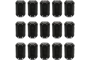 RAOGOODCX 15Pcs 13mm Clip-on Ferrite Ring Core RFI EMI Noise Suppressor Cable Clip for Telephones Tvs Speakers Radio Audio Equipment Noise Suppressor Video Cable Power Cord