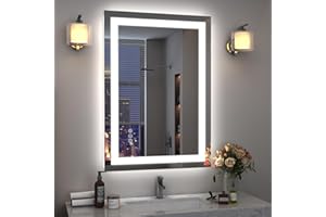 ODDSAN 24x36 LED Mirror for Bathroom, Lighted Vanity Mirror for Wall, Dimmable, Anti-Fog, Shatter-Proof, ETL Listed (Front Lights + Backlit)