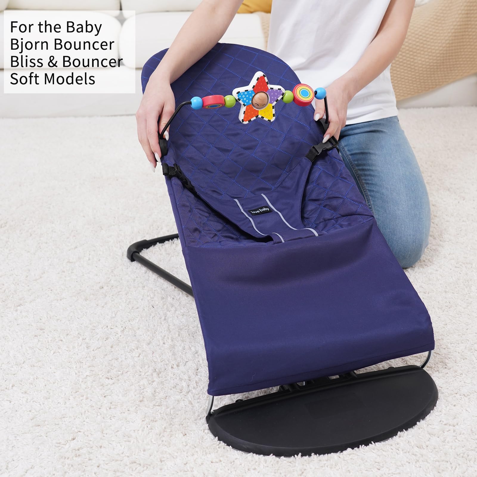 iGRATENS Baby Bjorn Bouncer Toy Bar, Toy for Baby Bouncer Soft & Bliss, Easy to Attach and Remove, Child-Friendly Materials, Exciting Design for Curious Babies, Colorful