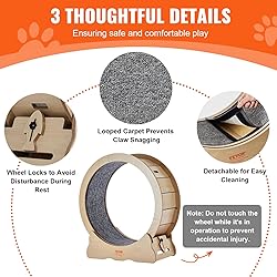VEVOR Cat Exercise Wheel, Large Treadmill Wheel for