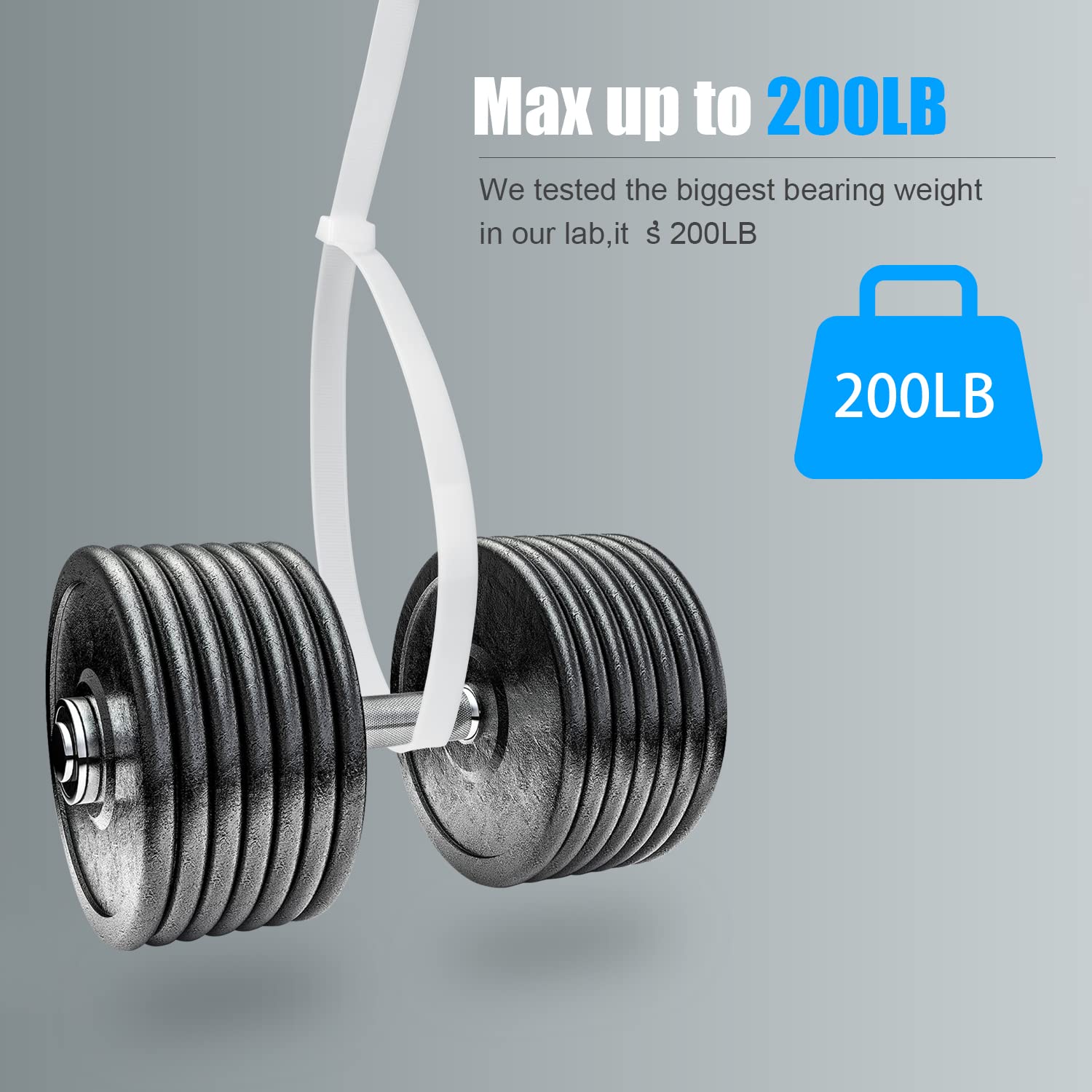 Armpow 18 inch Black Zip Ties Heavy Duty 100 PACK, 200 LBS Ultra Exclusive Strong Plastic Wire Ties, Large Cable Ties Extra Long Tie Wraps, Indoor and Outdoor UV Resistant