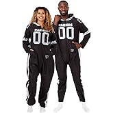 FOCO NFL unisex-adult Nfl Team Logo Gameday Ready Lounge Onesie One Piece Pajamas