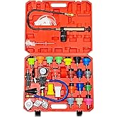 HZAUTOS 28PCS Radiator Pump Pressure Tester and Coolant Vacuum Refill Tool Kit, Pressure Leak Tester Tool Kit for Automotive 