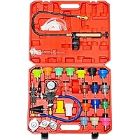 HZAUTOS 28PCS Radiator Pump Pressure Tester and Coolant Vacuum Refill Tool Kit, Pressure Leak Tester Tool Kit for Automotive 