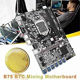 Lodokdre B75 ETH Mining Motherboard LGA1155 12x PCIe USB G1630 CPU Cable SSD view 6