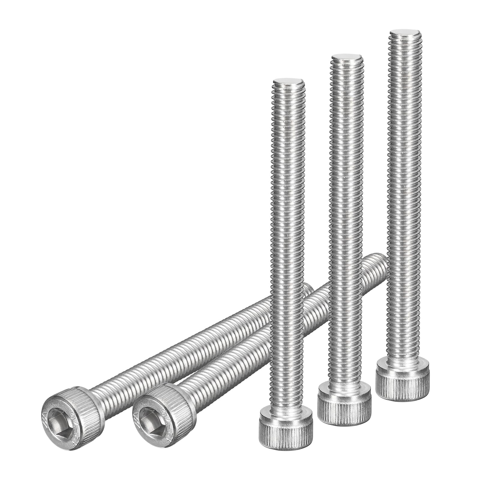DTGN M8x90mm Socket Head Cap Screws Bolts, 10Pcs 304 Stainless Steel 18-8, Metric Machine Hex Socket Screw, Hex Drive, Bright Finish, UNC Coarse Thread Fully Threaded — image 1