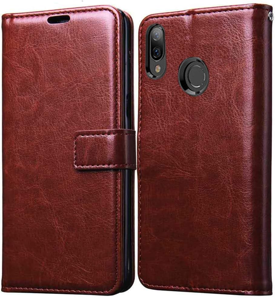 XORB® Flip Cover PU Leather Case Premium Luxury Revel Touch Defender Wallet Cover for Nova 3 [Brown]