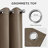 Joydeco Blackout Curtains 95 Inch Length 2 Panels Thermal Insulated Khaki view 5