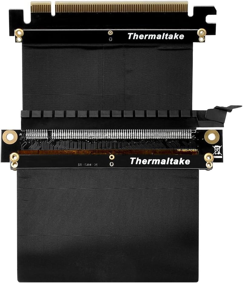Thermaltake TT Gaming PCI-E x16 3.0 Black Extender Riser Cable 200mm AC-053-CN1OTN-C1: Computers & Accessories