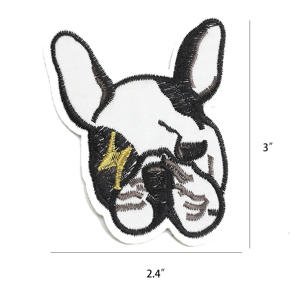 20 PCS Dog Puppy DIY Embroidered Appliques Patch Patterns Sew Iron on Badge Patch for Cloth Decoration Father\'s Day Gifts