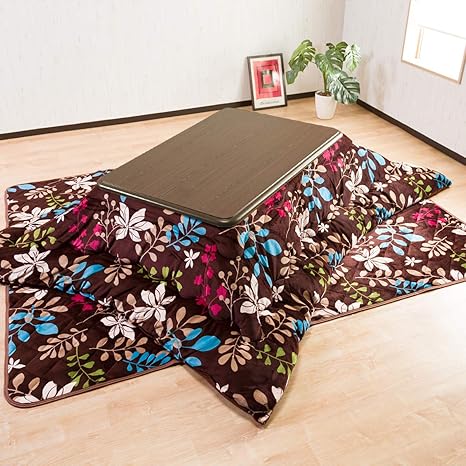 Amazon システムk こたつ セット 柔らかこたつ布団 布団 柄ブラウン ブラウン テーブル1 80cm こたつ布団 オンライン通販