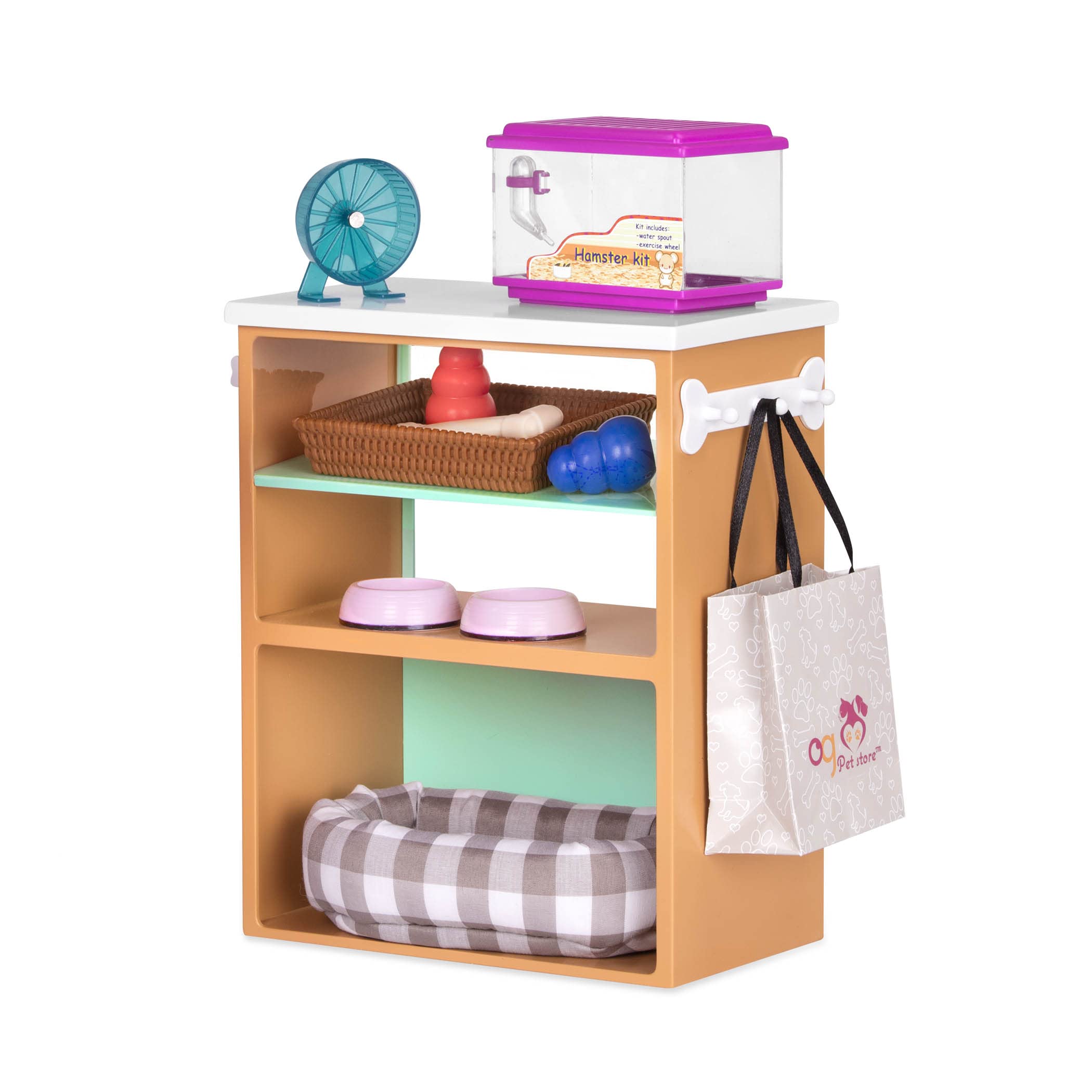 Our Generation - Pet Store Set - 18-Inch Doll Accessories - Cash Register - Storage Counter - Pretend Play - Toy for Kids 3 Years +
