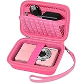 Boobowl Digital Camera Case Compatible with CAMKORY/for Lecnippy/for Lecran/for KODAK PIXPRO/for Qumcou/for WONNIE Point & Shoot Cameras, Small Compact Camera Pouch for SD Card Accessories -Deep Pink