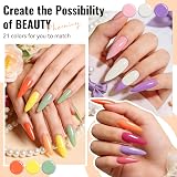 Phoenixy 24P Gel Nail Polish Set 7ml 21 Colors Base Top Matte Coat view 3