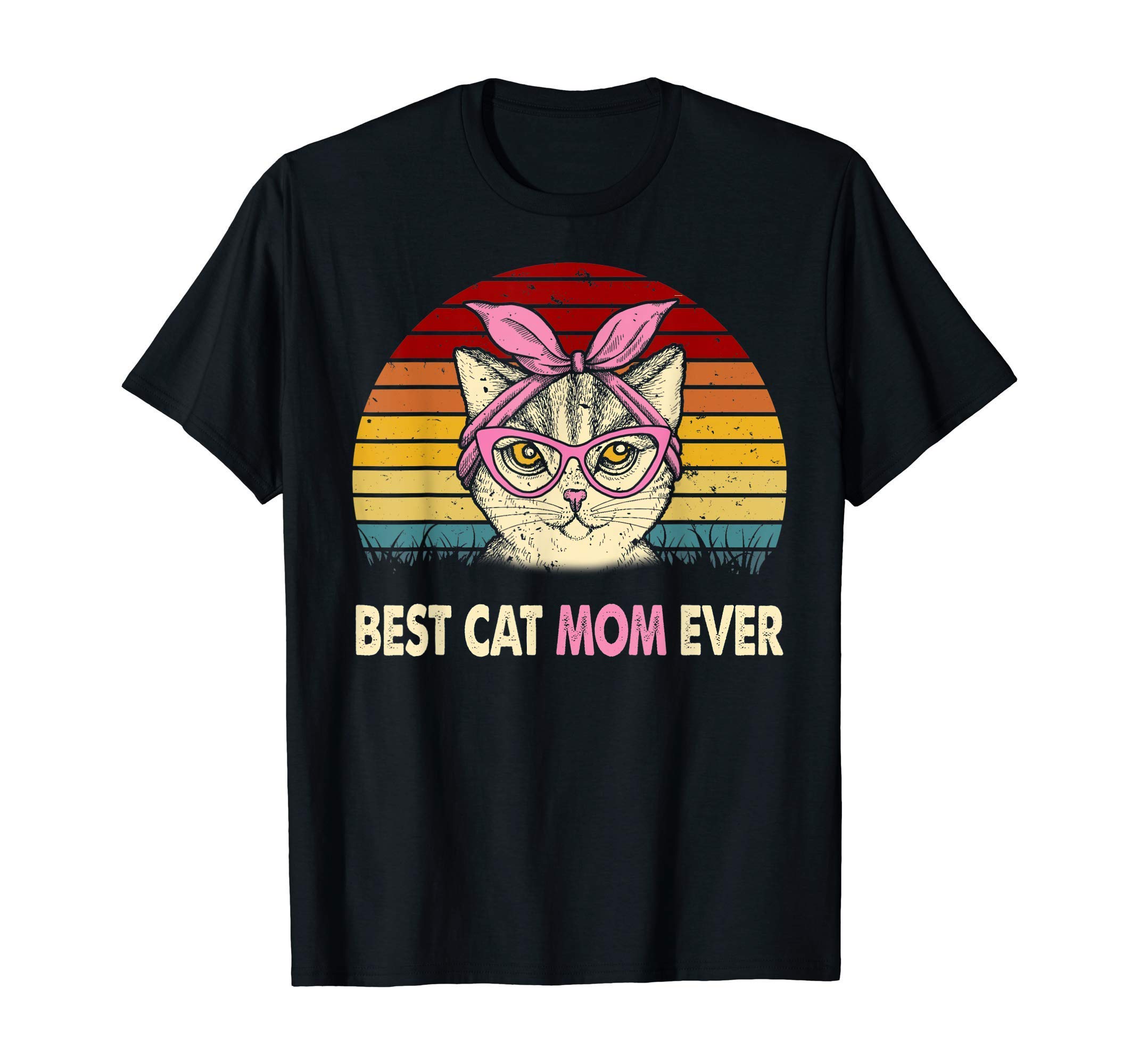 Vintage Best Cat Mom Ever T-shirt Cat Mama Mother Gift T-shirts