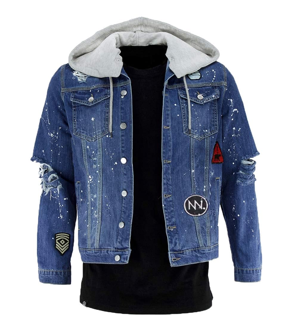 short ripped denim jacket