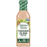 Walden Farms Thousand Island Dressing, Fresh and Delicious Salad Topping, Sugar Free 0g Net Carbs Condiment, Smooth and Creamy, 12 oz Bottle