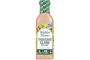 Walden Farms Thousand Island Dressing - Calorie-Free, Gluten-Free, Low Carb, Keto-Friendly, Sugar-Free, Dairy-Free Creamy Thousand Island Flavor - 12 oz Bottle