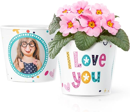 Regali Di Natale Per Nonni.Vaso Da Fiori Per Nonni O16 Cm Idea Regalo Per Compleanno Pasqua O Regali Di Natale Con Un Telaio Per Due Foto 10 X 15 Cm I Love You Amazon It Casa E