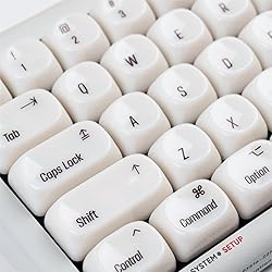 COOMICKEY 140 Keys White PBT Keycaps MOA Profile