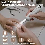 Eletorot Cordless Manicure Pedicure Set 9-Speed Nail Drill with Attachments view 5