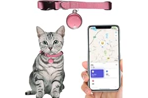 Mini GPS Cat Tracker Collar, Waterproof Pet Location Tag for iOS/Android, Pet Tracker Collar for Dogs & Cats, Location Tracki