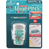 Taylor Seville Originals Comfort Grip Patchwork Fine Magic Pins-Sewing and Quilting Supplies and Notions-Sewing Notions-50 Count