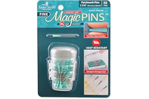 Taylor Seville Originals Comfort Grip Patchwork Fine Magic Pins-Sewing and Quilting Supplies and Notions-Sewing Notions-50 Count