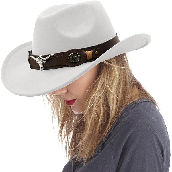 Vamuss Straw Cowboy Hat W/Vegan Leather Band & Beads 