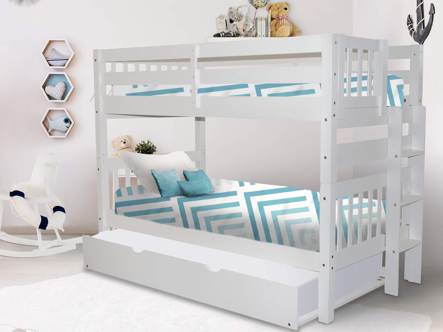 single bunk bed with trundle