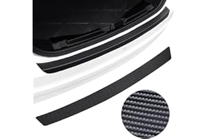 Car Rear Bumper Protector Guard for Hyundai Santa FE 2019-2023, Carbon Fiber Trunk Door Entry Sill Protector Scratch Resistan