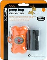 Petface Dog Poop Bag Dispenser with Snap Clip Attachment, 20 Bags Included view 2