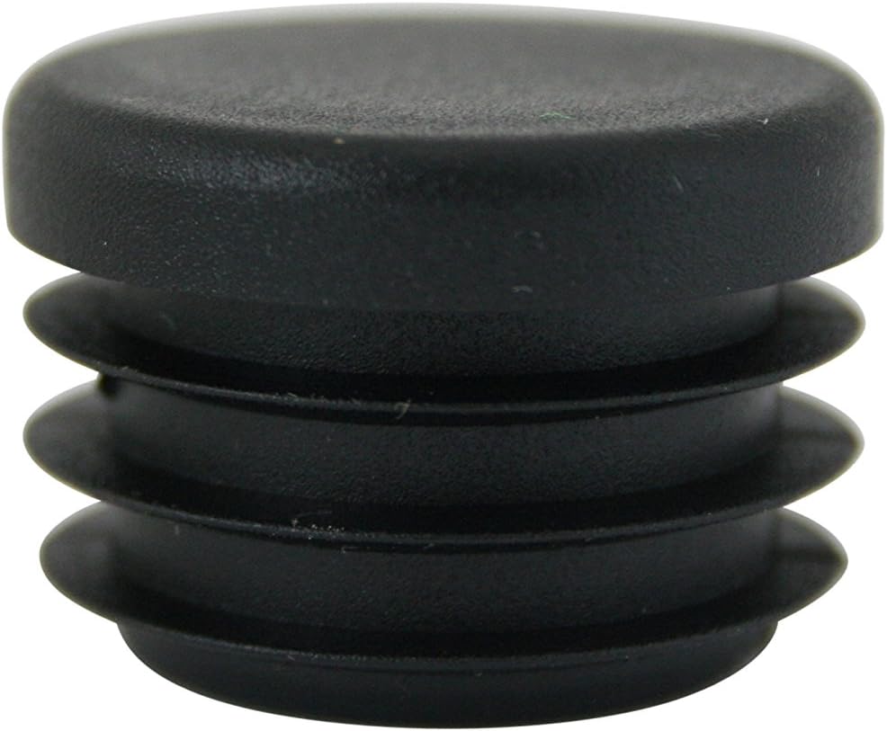 GoodGlides 24 x plastic plug black tube insert round diameter 9 - 10 mm chair glide