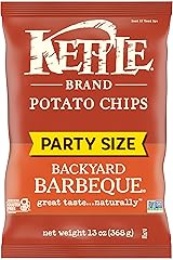 Kettle Brand Potato Chips, Backyard Barbeque Kettle Chips, Party Size, 13 Oz