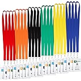 Juvale Lanyards for ID Badges - 6 Assorted Colors, 36 Inches, 24 Count - Polyester with Clear Badge Holder & Secure Clasp for School Supplies, Name Tags & Hall Passes