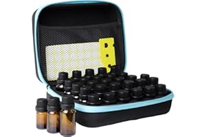 ZORETCO Essential Oil Storage Holder Organizer Carrying Case, 30 Bottles, Essential Oils Box for 5ml- 15ml Bottle Travel Storage Organizer Bag with Labels & Bottle Opener for doTERRA & Young Living