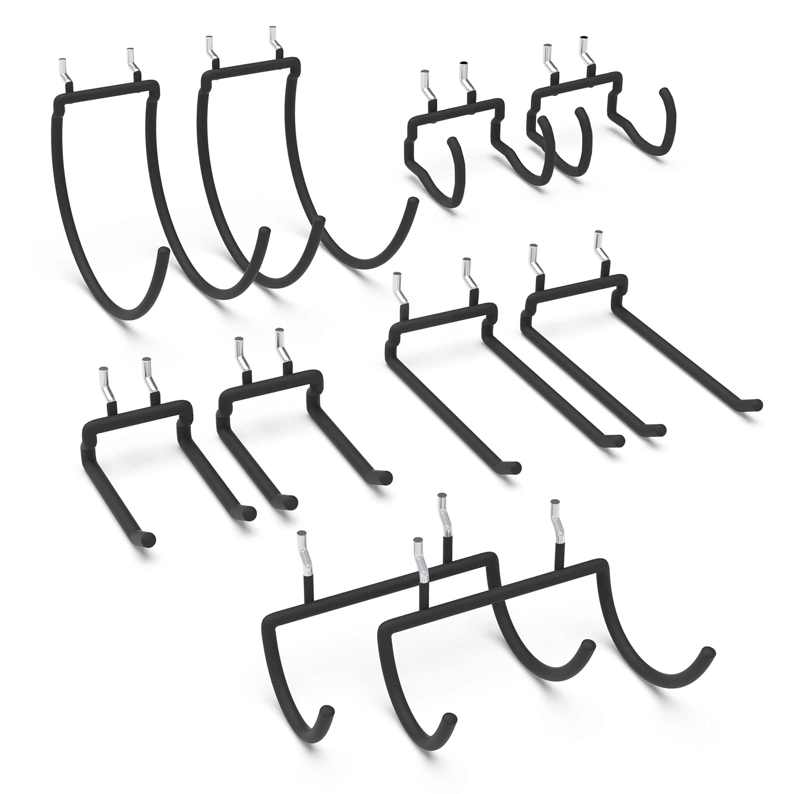 Photo 1 of HUHOLE Pegboard Drill Holder, Peg Board Utility Hooks, 10 Pack Heavy Duty Peg Board Tool Holder for Power Tools, Drill, Hammer, Cord, Fit for 1/4" Pegboard
