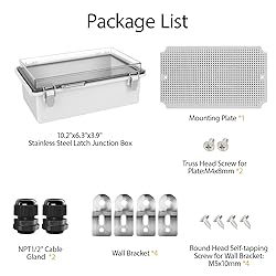 LeMotech Electrical Box, IP67 Waterproof Hinged