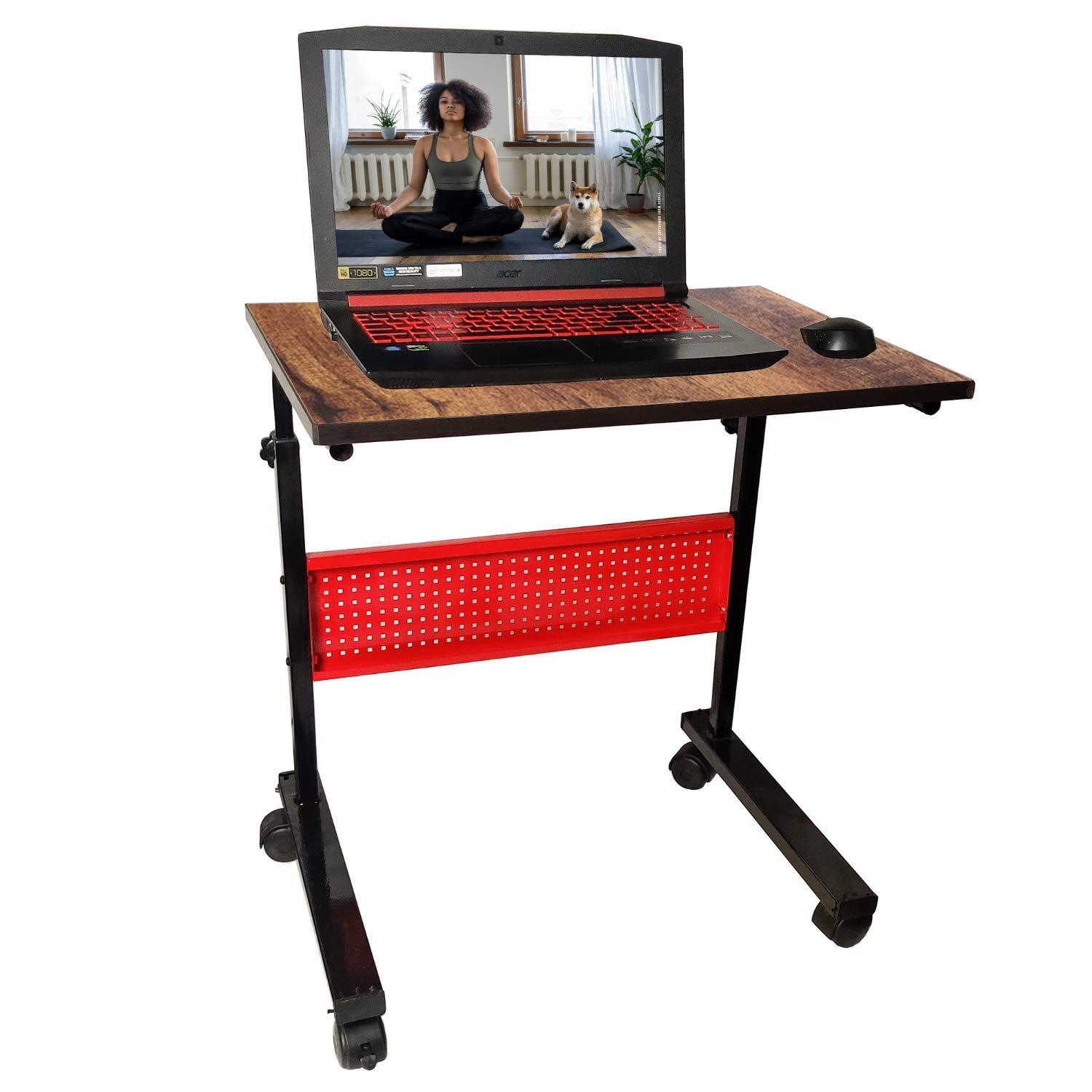 Wudore Multi Purpose Portable Laptop Table with Wheels, Small Space