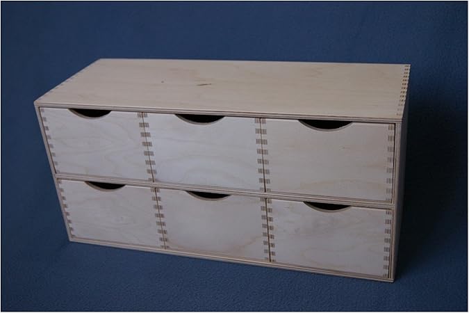 33 LISA CAJA DE MADERA COFRE ARMARIO CON CAJONES DECOUPAGE PIROGRABADO: Amazon.es: Hogar