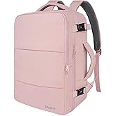 Taygeer Travel Backpack for Women, TSA Carry On Backpack Flight Approved | 15.6inch Laptop Mochila with Water Bottle Pocket &amp; Shoe Pouch, Nurse Bag Casual Daypack for Weekender Business Hiking, Pink