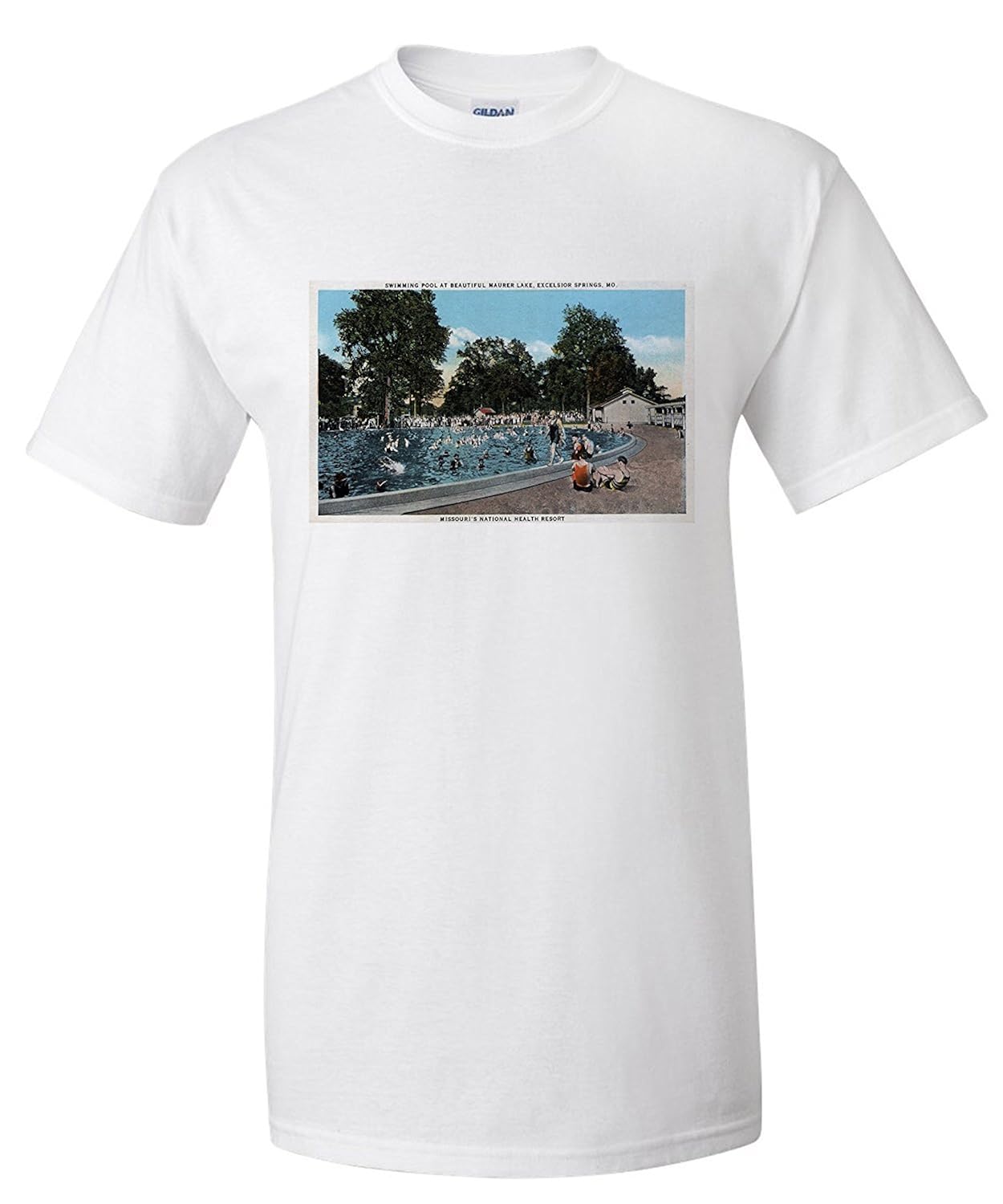 Buy Godvsbuddha Excelsior Springs Missouri Swimming Pool Scene At Maurer Lake Fashion Chic Breathable Summer Sleeve T Shirt White At Amazon In