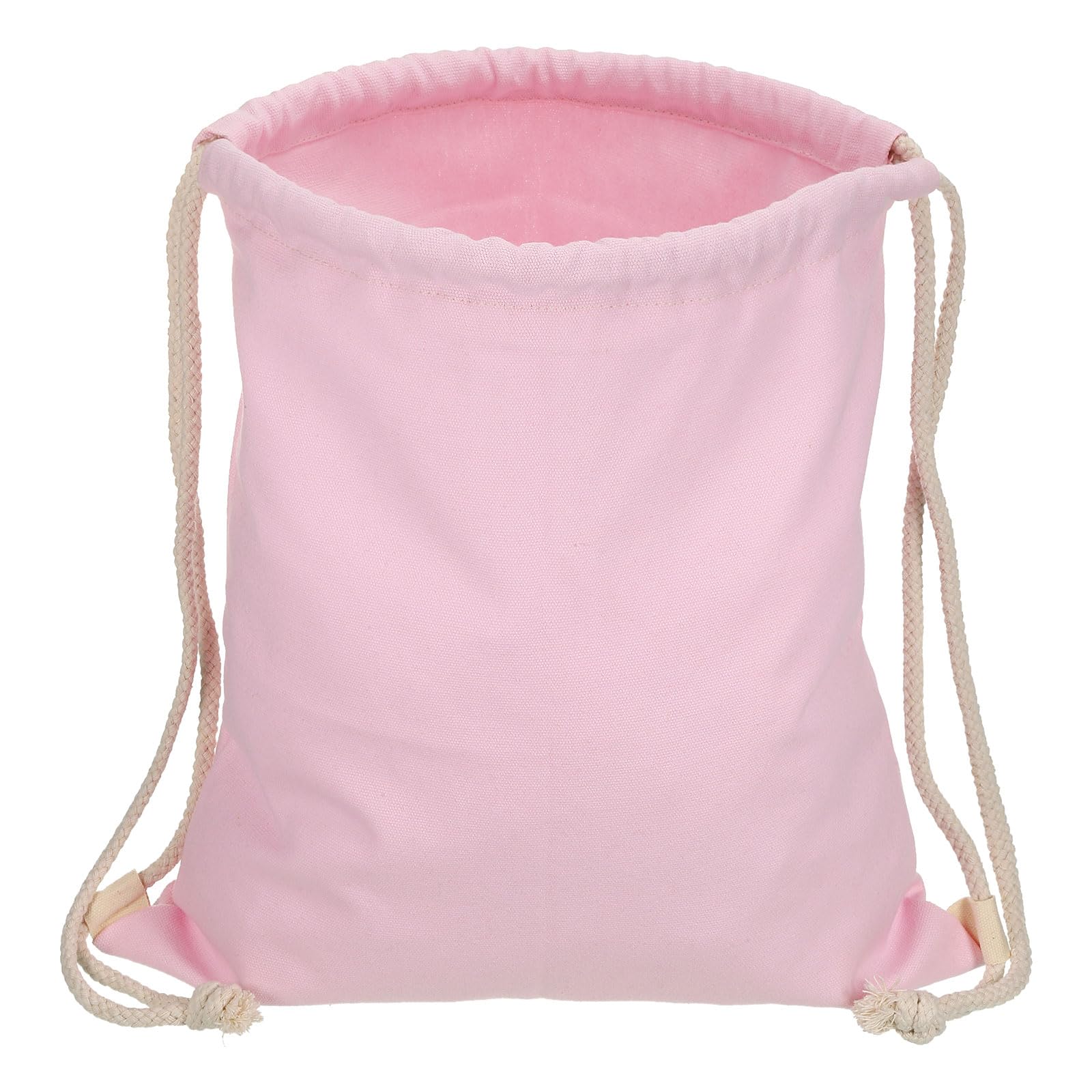 PATIKIL Cotton Drawstring Bags, Cotton Drawstring Backpack Foldable Sports Gym Bags for Women Men Gym Sports Trip, Pink