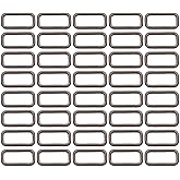 BIKICOCO Metal Rectangle Ring Buckles Square Strap Webbing Belt Rings for Bag Purse Non Welded 1 x 3/8 Inch
