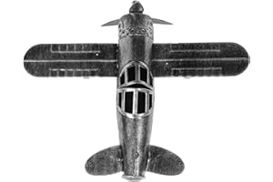Totority Vintage Iron Art Airplane Model Retro Aircraft Desktop Ornament Metal Airplane Aircraft Models Statue Sculpture for Aviation Decor and Home Room Decoration