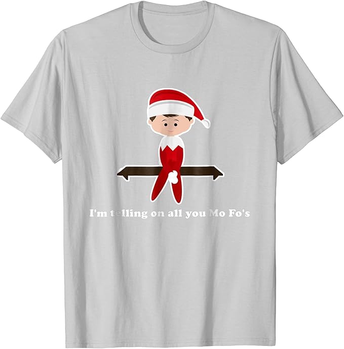 ELF ON THE SHELF TSHIRT Funny Elf Christmas Tee Clothing
